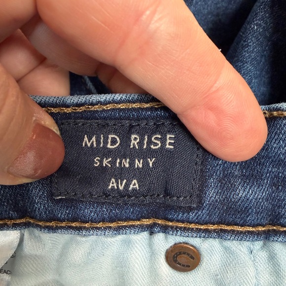 Lucky Brand Ava Mid Rise Skinny Jeans Dark Wash Women's Size 14 32 - Picture 5 of 10